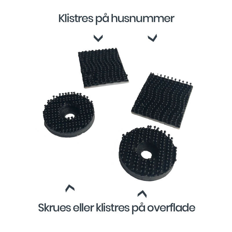 montering af husnummer 20 cm