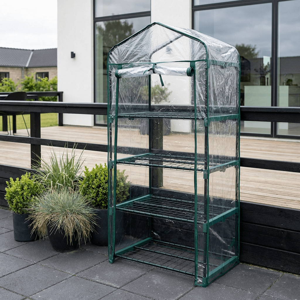 Minidrivhus med 3 hylder