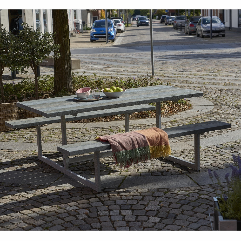 Basic bord-/bænkesæt - 177 cm - ReTex - Grå
