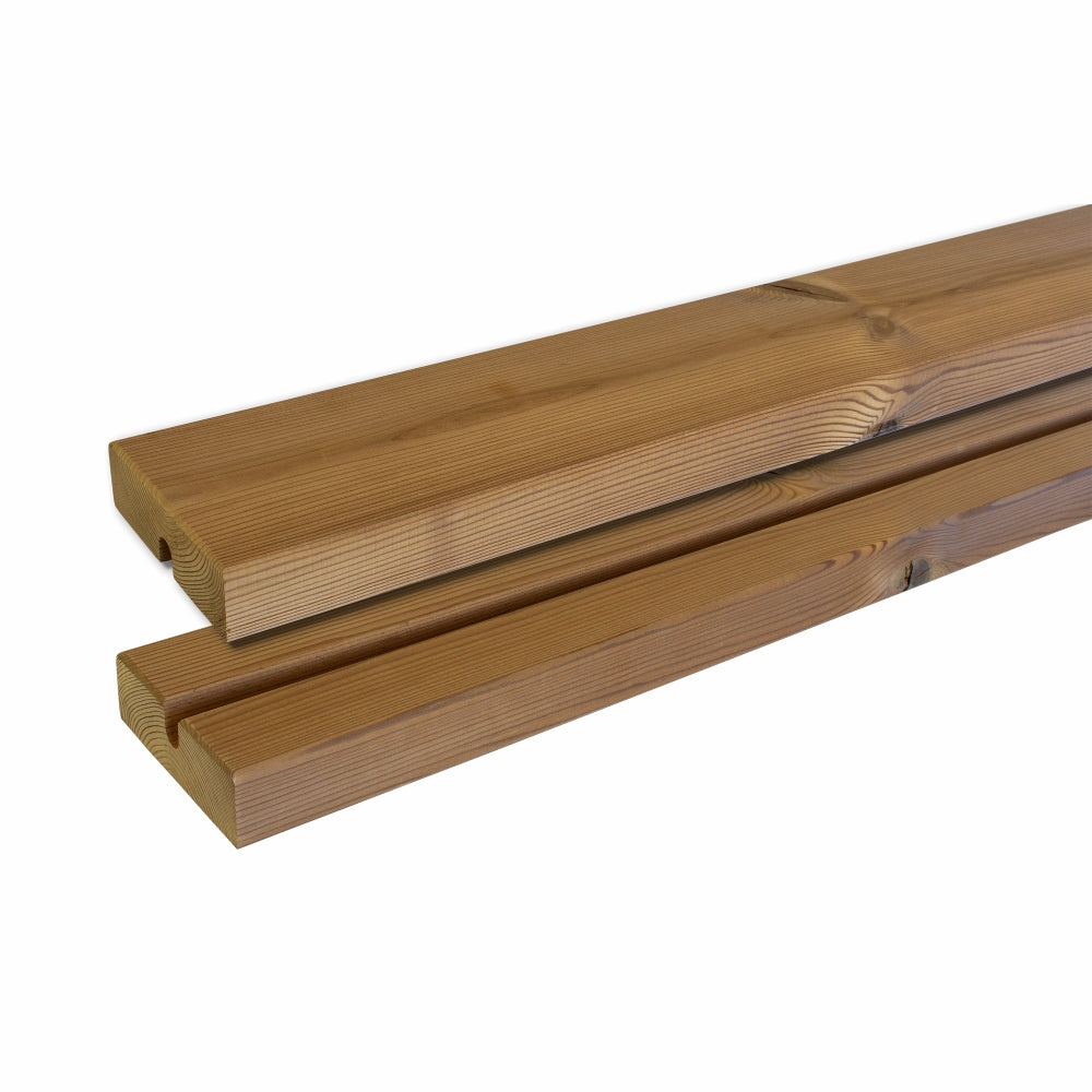 Grundbænkesæt med to påbygninger i ThermoWood træ, 260 cm