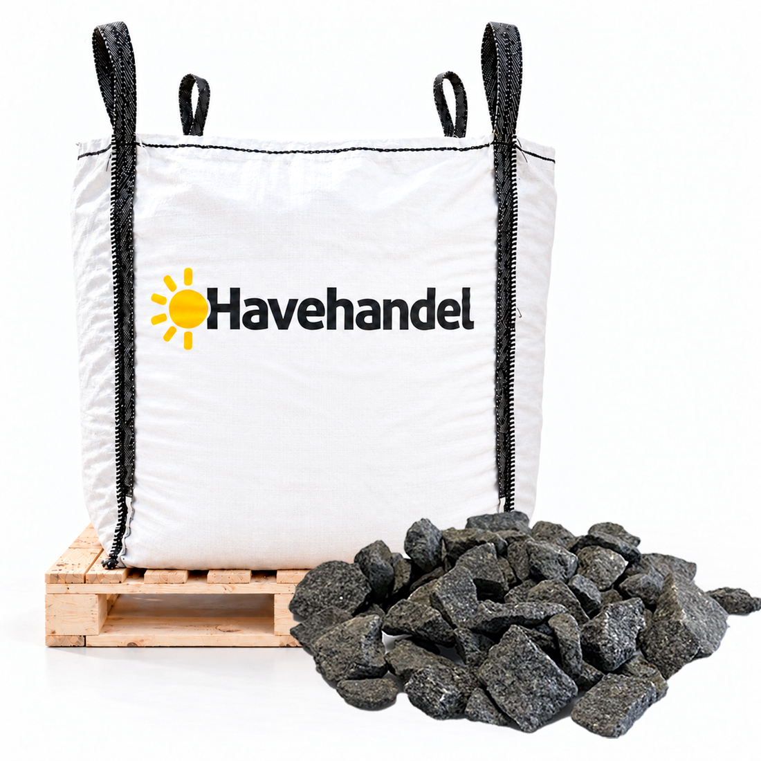 Granitskærver, gråsort 16-32 mm.