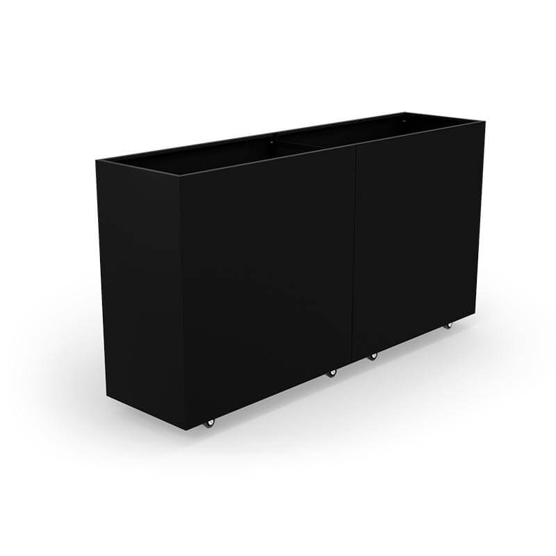 THOR Plantekasse på hjul 160 x 40 x 80 - Black Steel