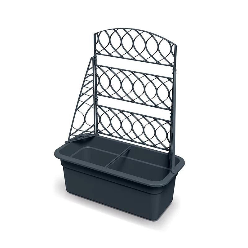 Plantekasse med espalier i plast 58 x 29 x 78 cm