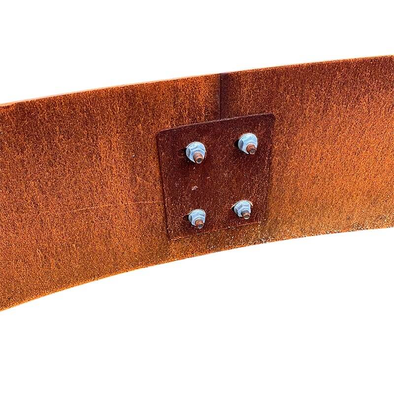 Rundt højbed i cortenstål Ø240 H:20 cm.