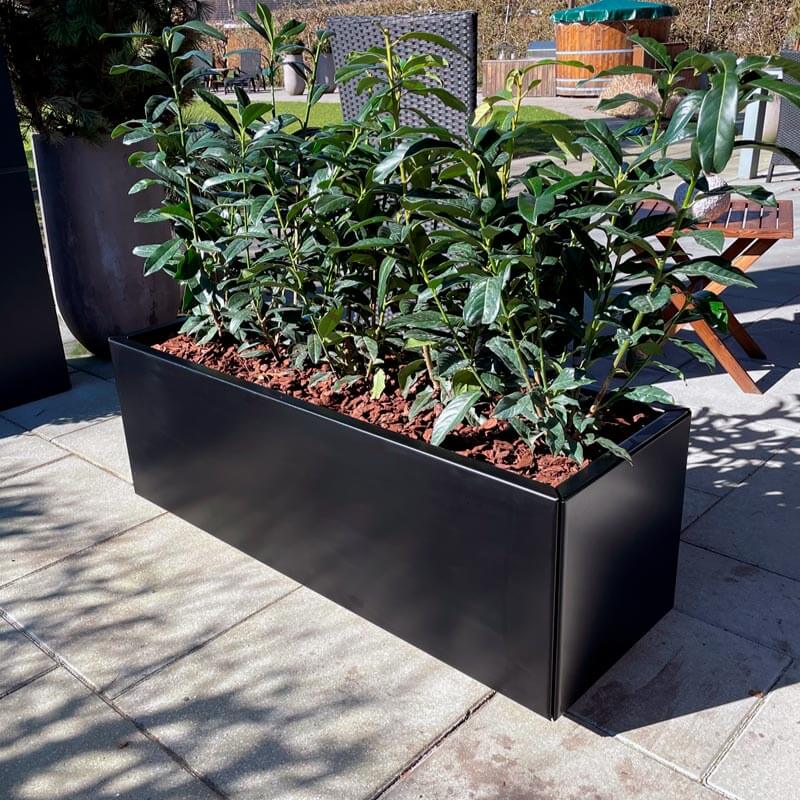 THOR Plantekasse på hjul 120 x 60 x 40 - Black Steel