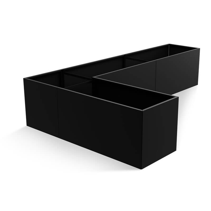 THOR Vinkel Højbed Black Steel H:40