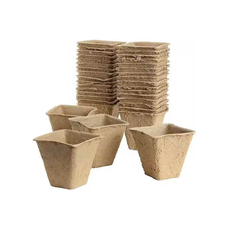 Firkantet fiberpotter 8 cm 20 stk