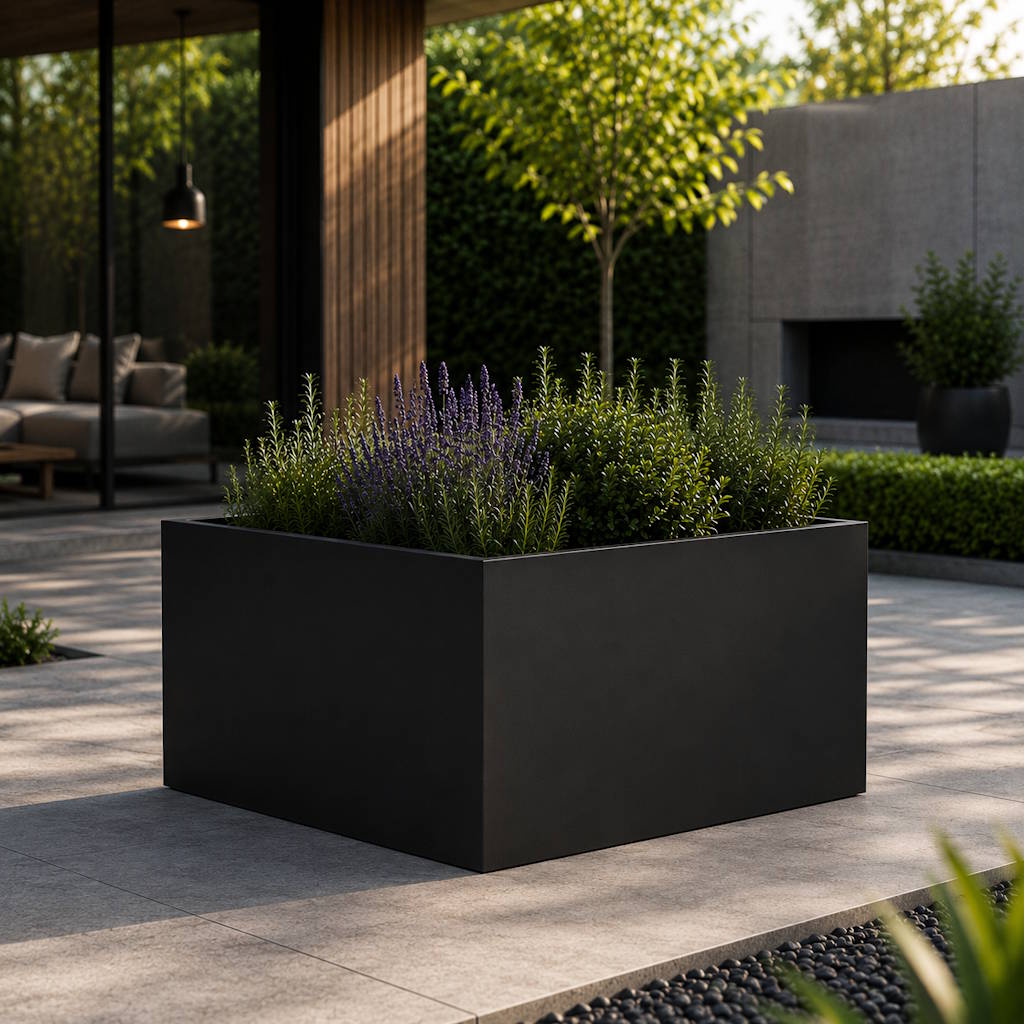 THOR Højbed Black Steel H:40 - Kvadratisk