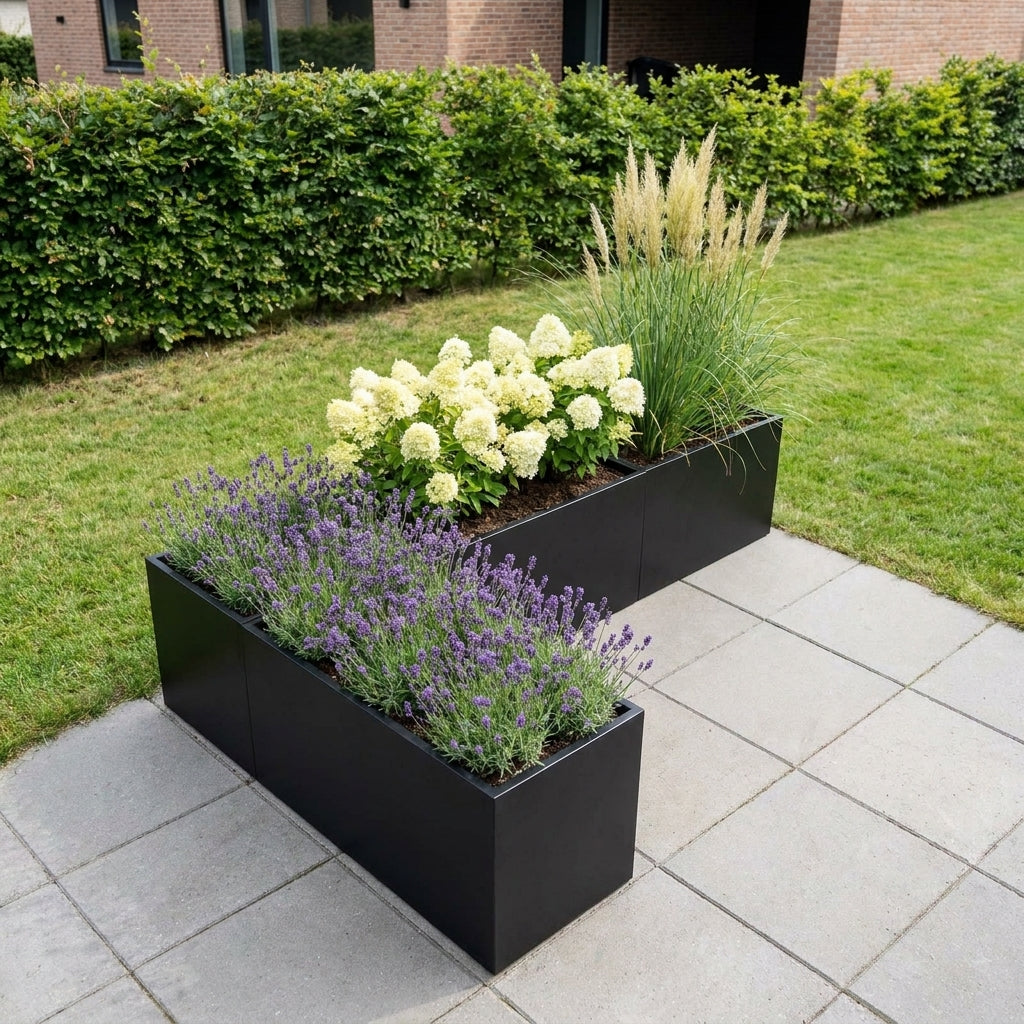 THOR Vinkel Højbed Black Steel H:40