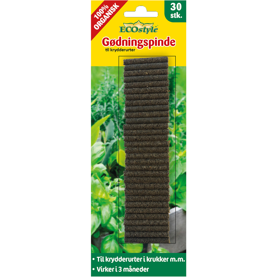Gødningspinde til krydderurter, 30 stk - ECOstyle