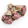Kunstig blomsterbuket - Dusty Rose Red (3 stk)
