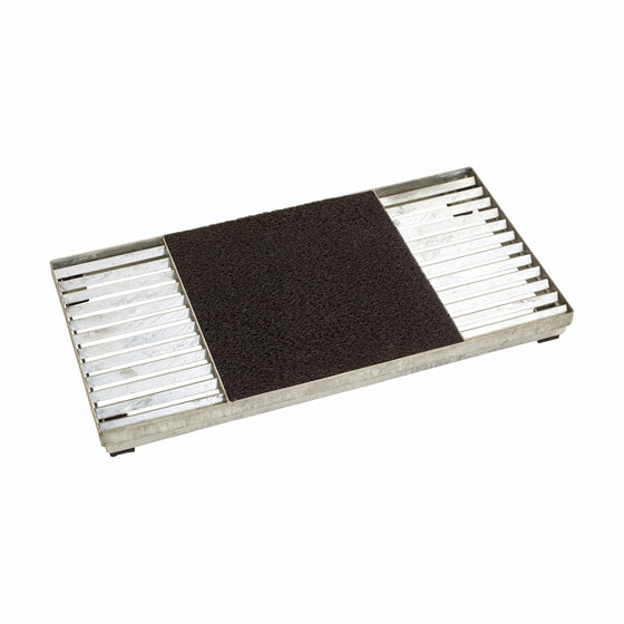 Cubic rist 40×80 cm med sort kunststofmåtte, højde 7,4 cm