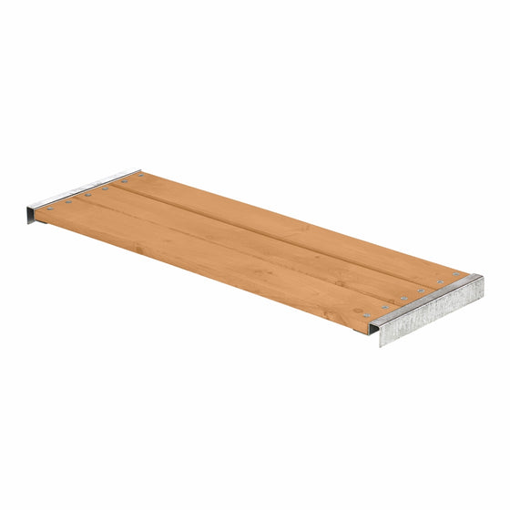 Cubic/Pipe bænk 120×37×5 cm i lærk med metalunderstel