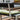 Sort café planke med 2 ryglæn, 127 cm
