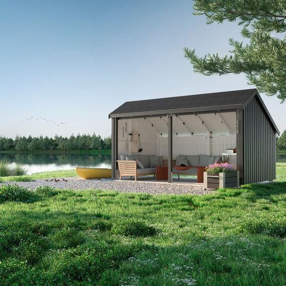 Multi havehus 10,5 m² med åbent design, 2 moduler