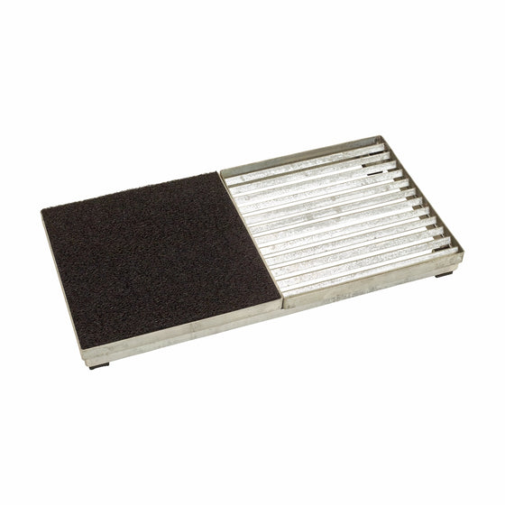 Cubic rist 40 × 80 cm med sort kunststofmåtte, højde 7,4 cm