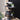 Urban picnic plante-/grillbord med 2 hylder og hjul, sort stel