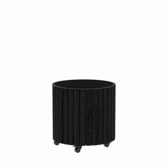 Cirkelformet plantekasse Ø55 cm, 55 × 55 cm, lodrette metalstænger