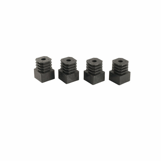 Cubic stillesko, højde 2,5 cm, sorte gevindhætter med hul
