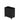 Cubic blomsterkasse med hjul, fire drejehjul i sort metalramme