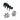Tokyo renovationsskjul i ThermoWood med beslag og skruer til to spande