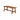 Grundmalet teak planke bord med trapezformede ender, 177 cm