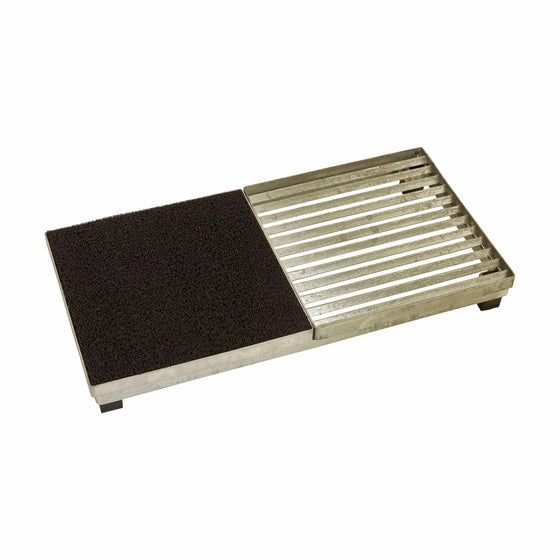 Cubic rist 40 × 80 cm med sort kunststofmåtte, højde 9,3 cm