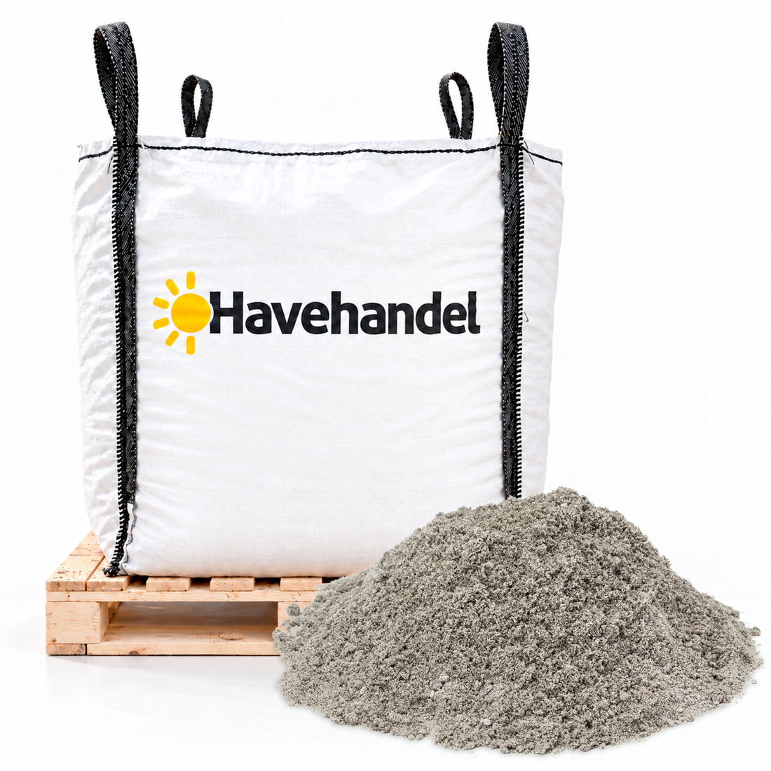 bigbag med grå stenmel