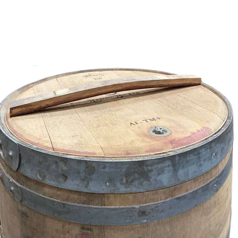 Brugt vintønde med låg, 225 liter
