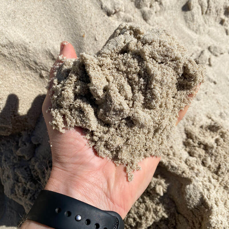 Strandsand 0-2 mm.
