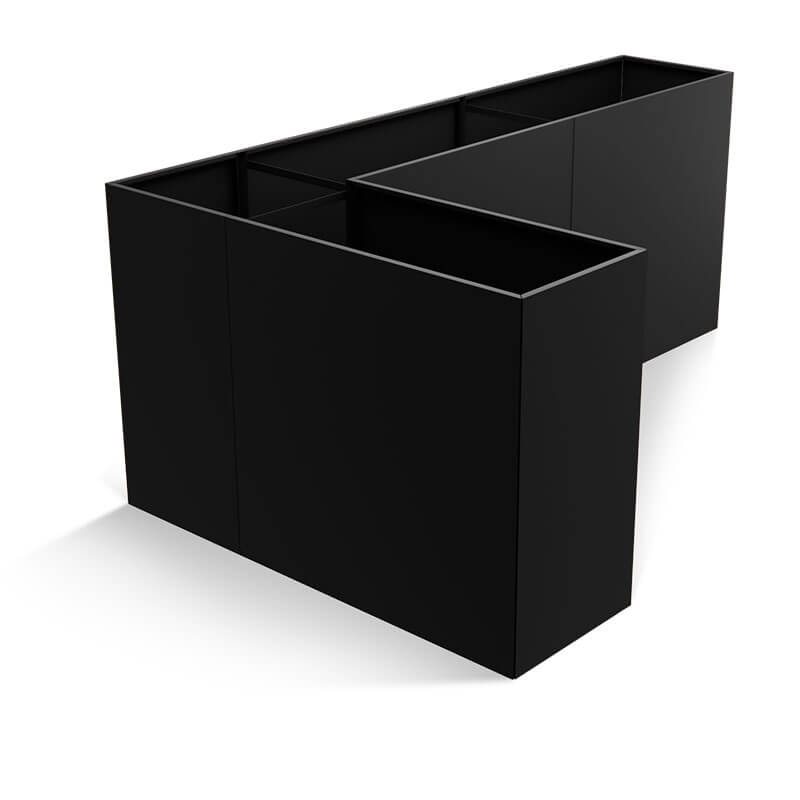 THOR Vinkel Højbed Black Steel H:80