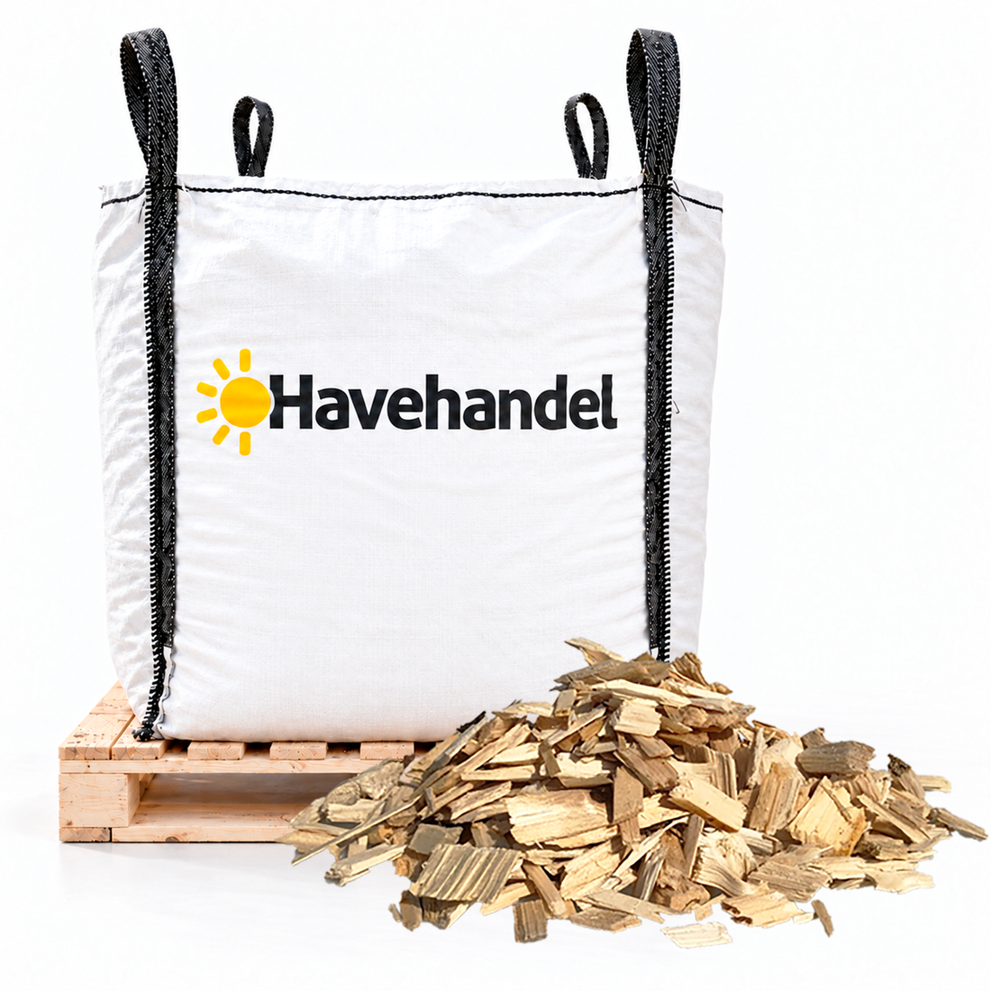 Træflis i bigbag høj kvalitet 1000 liter