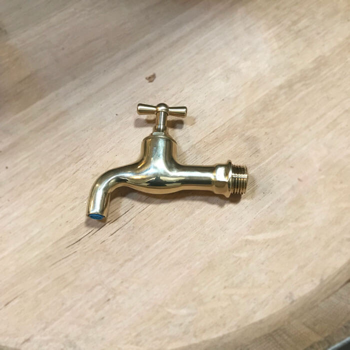 Regnvandstønde i eg, 225 liter, (gør det selv)
