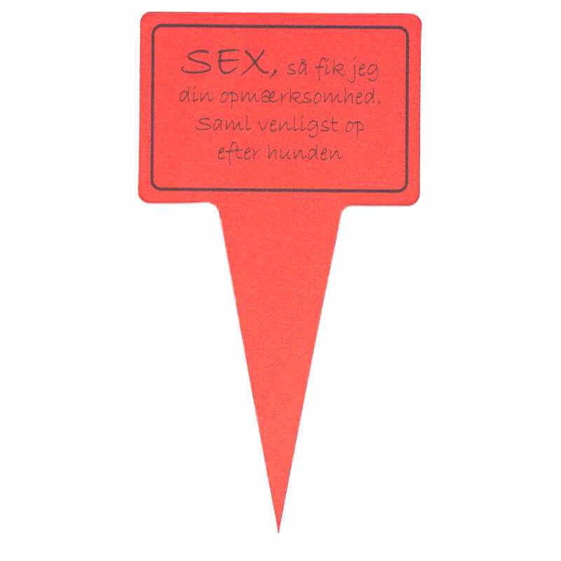 sjovt planteskilt - sex