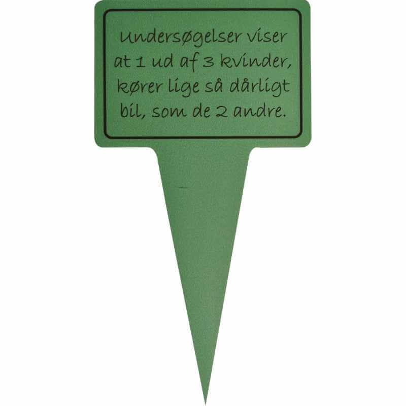 sjovt planteskilt - undersøgelser viser at kvinder