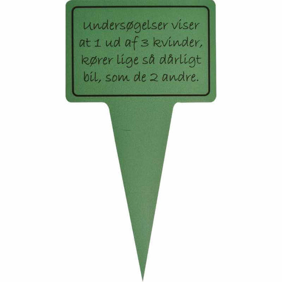 sjovt planteskilt - undersøgelser viser at kvinder