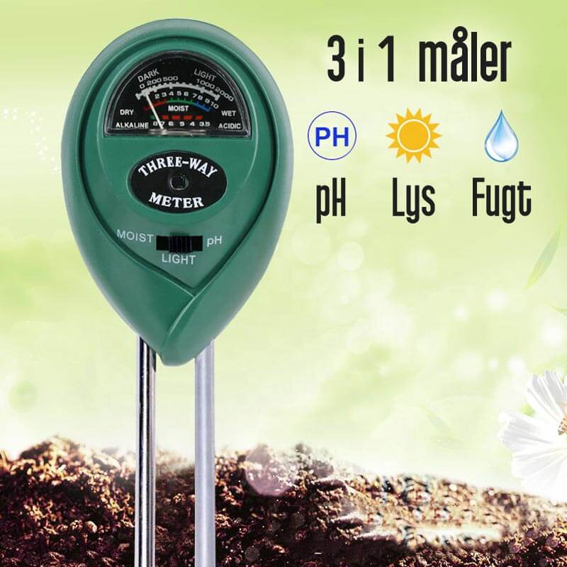 Billede af 3-i-1 måler - Fugt, lys og pH-værdi